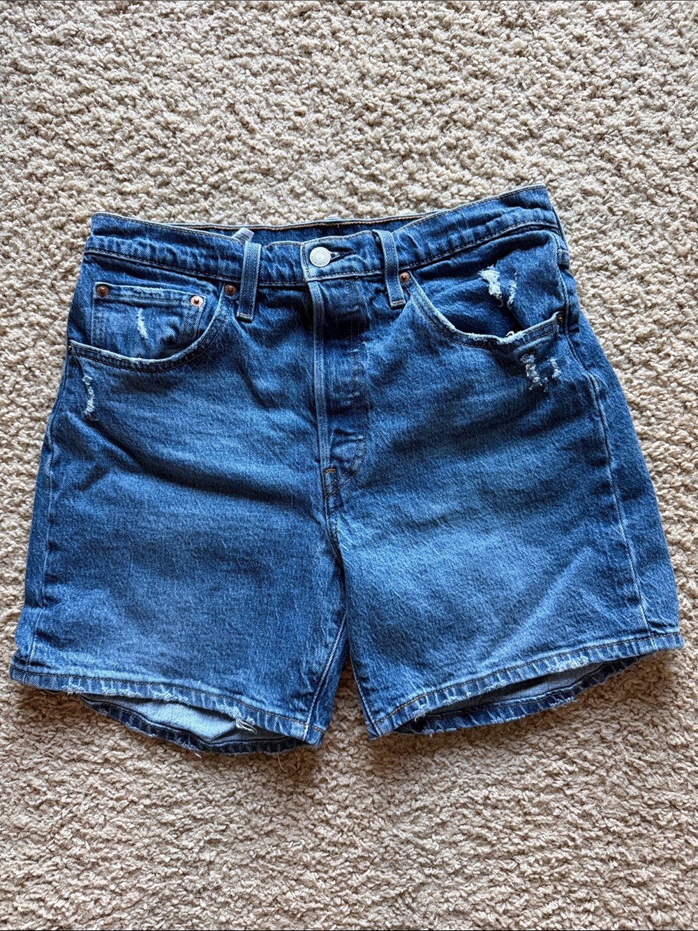 Classic High-Rise Levi 501 Denim Women’s Shorts